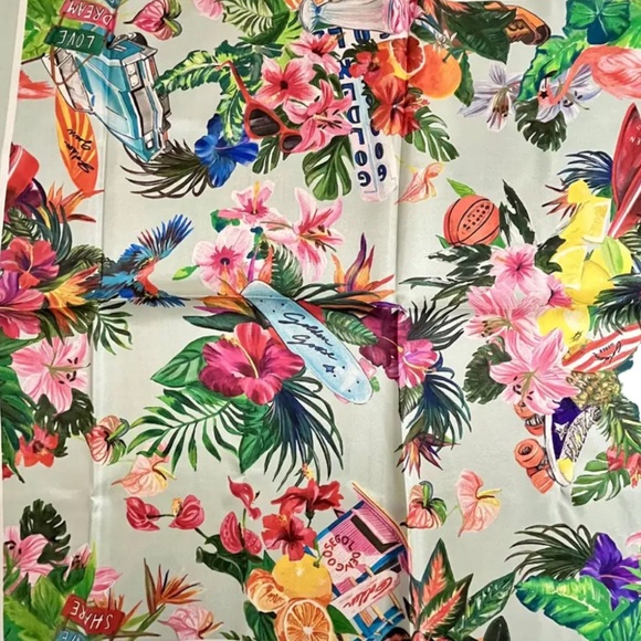Golden Goose Allover Printed Silk Foulard NWOT - Picture 1 of 13